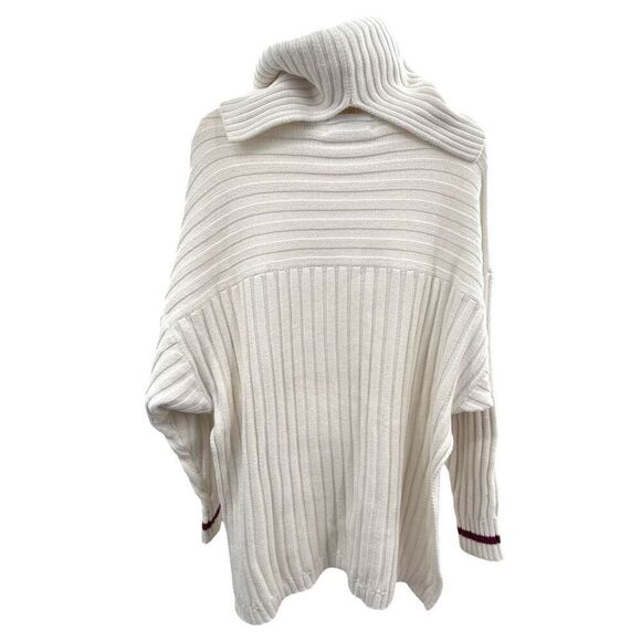 One Teaspoon Knit Sweater Size Small Oversized High Neck Split Sides High Low - Picture 3 of 9